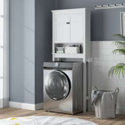 HOMCOM Over-Toilet/Appliance Storage Cabinet - White - thumbnail 4