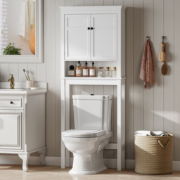HOMCOM Over-Toilet/Appliance Storage Cabinet - White - thumbnail 2