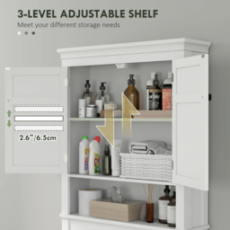 HOMCOM Over-Toilet/Appliance Storage Cabinet - White - thumbnail 7