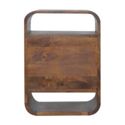 100% Solid Mango Wood Bedside Cabinet with 2 Smooth‑Gliding Drawers, 2 Open Slots, Table for Organised Storage, 35L x 40W x 55H cm, Brown - Aosom UK - thumbnail 8
