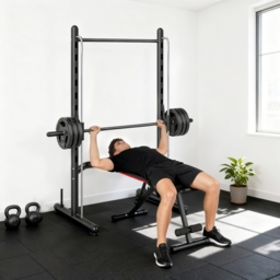 HOMCOM Squat Rack with Pull-Up Bar, Adjustable Weight Rack, Multi-Functional Weight Lifting Barbell Stand for Home Gym Strength Training - thumbnail 9