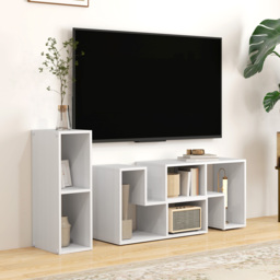 HOMCOM Modular TV Stand, Free Combination Unit with Storage Shelves, Expandable Entertainment Centre for Living Room, White - Aosom UK - thumbnail 2