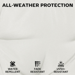 Outsunny Set of 6 Outdoor Seat Cushions with Machine Washable Cover, Water Repellent Seat Cushions Cream White - thumbnail 5