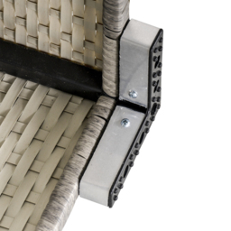 Outsunny Rattan Wicker Patio Coffee Table Ready to Use Outdoor Furniture Suitable for Garden Backyard Grey - thumbnail 8