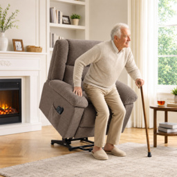 HOMCOM Oversized Riser Recliner Chair with Massage and Heat, Power Lift Recliner for Elderly with Wide Seat and Back, Brown - thumbnail 9