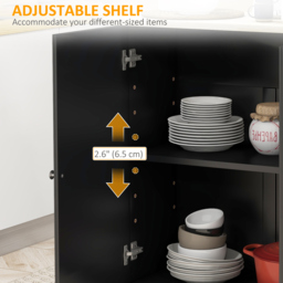 HOMCOM Kitchen Island with Drop Leaf, Rolling Kitchen Storage Trolley on Wheels with 3 Drawers, Black - thumbnail 6