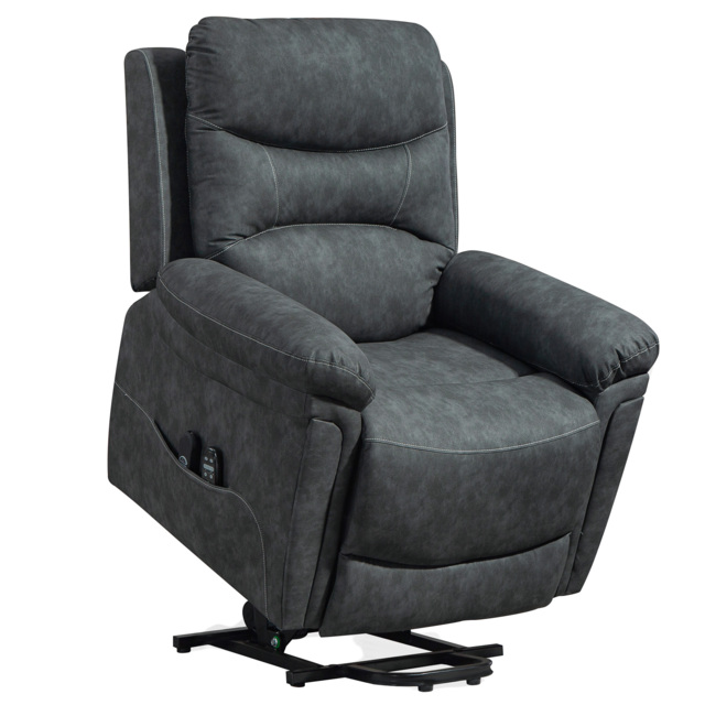 HOMCOM Power Lift Recliner Chair with Vibration Massage, Heat, USB - Grey - image 1