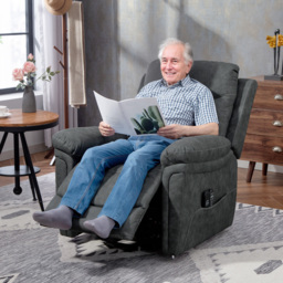 HOMCOM Power Lift Recliner Chair with Vibration Massage, Heat, USB - Grey - thumbnail 8