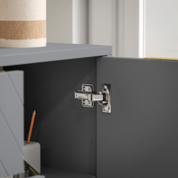 HOMCOM Modern Storage Cabinet Freestanding Cupboard with 3 Drawers for Dining Room, Living Room, Grey - Aosom UK - thumbnail 9