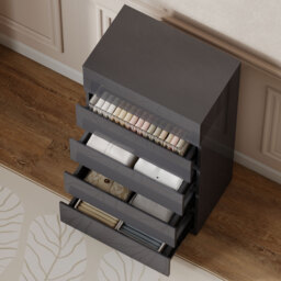 HOMCOM Chest of Drawers, 5-Drawer Storage Cabinets, Modern Dresser, Storage Drawer Unit for Bedroom - thumbnail 8