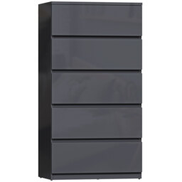 HOMCOM Chest of Drawers, 5-Drawer Storage Cabinets, Modern Dresser, Storage Drawer Unit for Bedroom - thumbnail 1