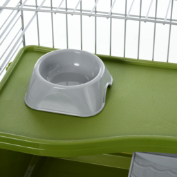 "PawHut Small Animal Cage, 35"" Chinchilla Guinea Pig Hutch, Includes Platform, Ramp, Dish, Wheels, Water Bottle - Aosom UK" - thumbnail 9