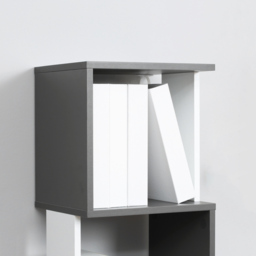 HOMCOM Modern 5-Tier Bookshelf, Freestanding Bookcase Storage Shelving for Living Room Home Office Study, Dark Grey - Aosom UK - thumbnail 8