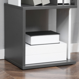 HOMCOM Modern 5-Tier Bookshelf, Freestanding Bookcase Storage Shelving for Living Room Home Office Study, Dark Grey - Aosom UK - thumbnail 9