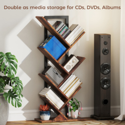 HOMCOM Six-Section Tree Bookcase - Wood-Effect - thumbnail 6