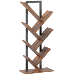 HOMCOM Six-Section Tree Bookcase - Wood-Effect - thumbnail 1