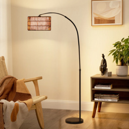 HOMCOM Floor Lamp for Living Room, Modern Standing Lamp with Dual-Layer Shade & Foot Switch, Height Adjustable Minimalist Tall Pole Lampshade for Bedroom, Office, Black - thumbnail 8