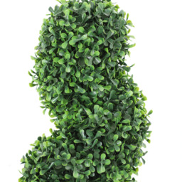 HOMCOM Set of 2 Artificial Plants, Topiary Spiral Boxwood Trees with Pot, for Home Indoor Outdoor Decor, 120cm - thumbnail 6
