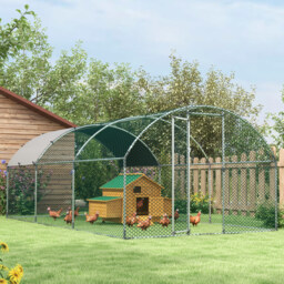 PawHut Wooden Chicken Coop with Nesting Boxes and Tray, for 2-4 Chicken, 150 x 100 x 96.5cm, Yellow - thumbnail 8