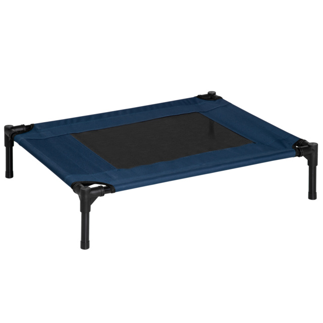 PawHut Elevated Pet Bed, Medium Size, Portable & Raised Cot for Dogs, Cats, Ideal for Camping, Blue - Aosom UK - image 1