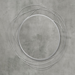 HOMCOM Abstract Metal Wire Wall Mirror, with Accessories - Silver - Aosom UK - thumbnail 9