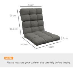 Outsunny Chair Cushion Set: Backrest & Seat Pads with Ties, Charcoal Grey - Aosom UK - thumbnail 3