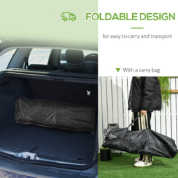 Outsunny Portable Lounger: Foldable Recliner with Padded Headrest, Carry Bag, Magazine & Cup Holder, Ebony - Aosom UK - thumbnail 4