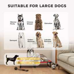 PawHut Portable Raised Dog Bed, Elevated Pet Cot with Breathable Mesh for Indoor Outdoor, for Large Dogs, Red - thumbnail 8