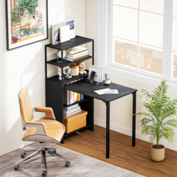 HOMCOM Folding Shelf and Work Table - Black - thumbnail 8