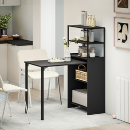 HOMCOM Folding Shelf and Work Table - Black - thumbnail 9