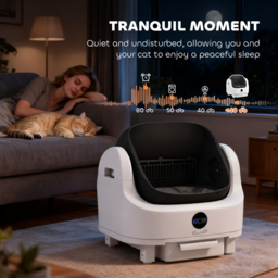 PawHut Self Cleaning Cat Litter Tray Top Opening Design, Automatic Litter Box More Space with Integrated Security Protection - thumbnail 8