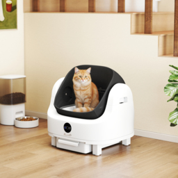 PawHut Self Cleaning Cat Litter Tray Top Opening Design, Automatic Litter Box More Space with Integrated Security Protection - thumbnail 2