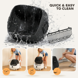 PawHut Self Cleaning Cat Litter Tray Top Opening Design, Automatic Litter Box More Space with Integrated Security Protection - thumbnail 7