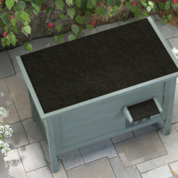 PawHut Outdoor Cat House, Wooden Insulated with Removable Floor, Waterproof & Openable Roof, Charcoal Grey - Aosom UK - thumbnail 8