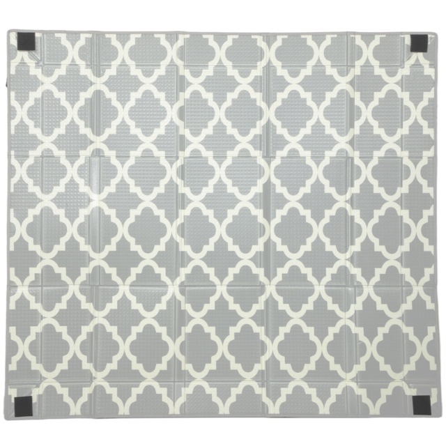AIYAPLAY Foldable Baby Play Mat, Baby Playpen, Reversible Foam Playmat, Floor Mats for Toddlers, Traffic and Grey Diamond Theme - image 1