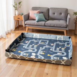 AIYAPLAY Foldable Baby Play Mat, Baby Playpen, Reversible Foam Playmat, Floor Mats for Toddlers, Traffic and Grey Diamond Theme - thumbnail 9