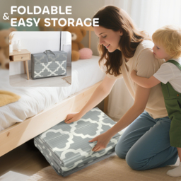 AIYAPLAY Foldable Baby Play Mat, Baby Playpen, Reversible Foam Playmat, Floor Mats for Toddlers, Traffic and Grey Diamond Theme - thumbnail 8