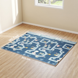 AIYAPLAY Foldable Baby Play Mat, Baby Playpen, Reversible Foam Playmat, Floor Mats for Toddlers, Traffic and Grey Diamond Theme - thumbnail 3