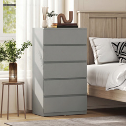 HOMCOM Chest of Drawers, 5-Drawer Storage Cabinets, Modern Dresser, Storage Drawer Unit for Bedroom - thumbnail 7