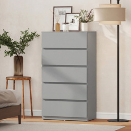 HOMCOM Chest of Drawers, 5-Drawer Storage Cabinets, Modern Dresser, Storage Drawer Unit for Bedroom - thumbnail 6