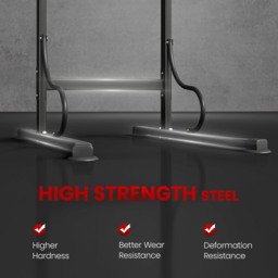 HOMCOM Steel Multi-Use Exercise Power Tower Pull Up Station Adjustable Height W/ Grips - thumbnail 6