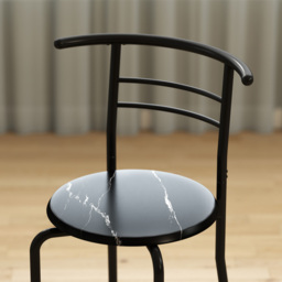 HOMCOM Three-Piece Compact Dining Set - Black - thumbnail 9