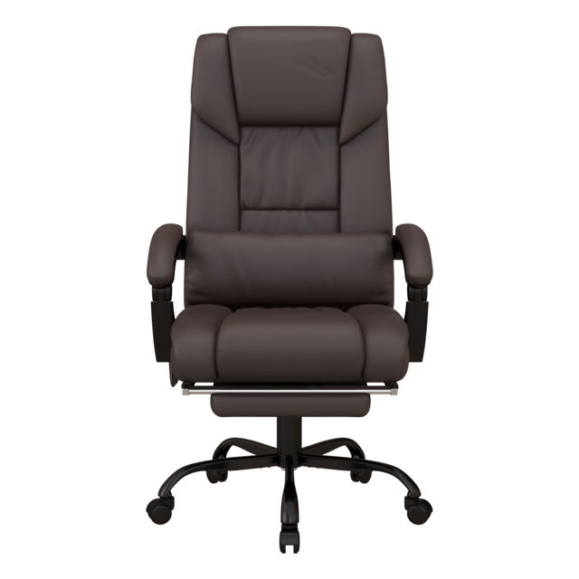 Vinsetto Executive Chair with 6-Point Massage, Recliner with Remote Control, Swivel Wheels & Footrest, PU Leather, Brown - Aosom UK - image 1