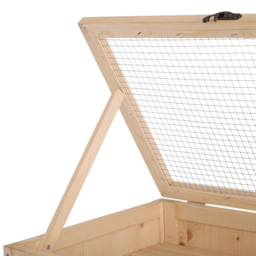 PawHut Hamster Cage Wooden Mouse Rodent Small Pet Animals 4 Layers Tall Bottom Storage Shelf Easy Clean - thumbnail 7