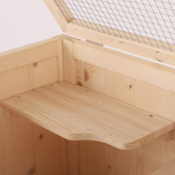 PawHut Hamster Cage Wooden Mouse Rodent Small Pet Animals 4 Layers Tall Bottom Storage Shelf Easy Clean - thumbnail 8