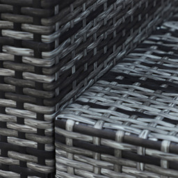 Outsunny 3-Seater All Weather Outdoor Sofa, Rattan Wicker Weave with Metal Frame and Fire Resistant Cushion, Grey - Aosom UK - thumbnail 9