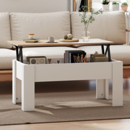HOMCOM Lift Top Coffee Table with Hidden Storage Compartment, Lift Tabletop Pop-Up Center Table for Living Room - Aosom UK - thumbnail 7