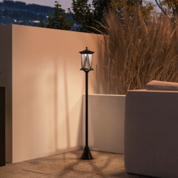 Outsunny Solar Lamp Post Light, 1.3 M LED Outdoor Street Light, Waterproof IP44 for Patio, Garden, Pathway, Cool White - thumbnail 8