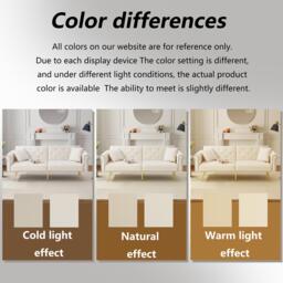 2-Seater Modern Sofa Bed with Independent Backrests, Gold-Plated Metal Feet, Velvet Couch for Living Room, 177L x 74W x 71H cm, White - Aosom UK - thumbnail 9
