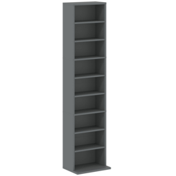 HOMCOM 260 Narrow CD Storage Unit - Grey - thumbnail 1